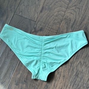 Victoria’s Secret Ruched Back Cheeky Bikini Bottoms, Sz XL, Teal